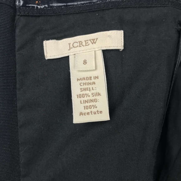 J. Crew Silk Black Strapless Mini Dress LBD - Picture 4 of 6